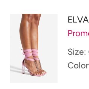 SHOE DAZZLE PINK ELVA STRAPPY SANDAL
